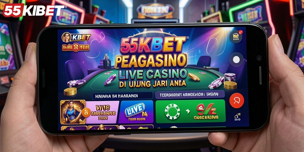 Tampilan menarik dari gameplay Live Casino di 55KBET.