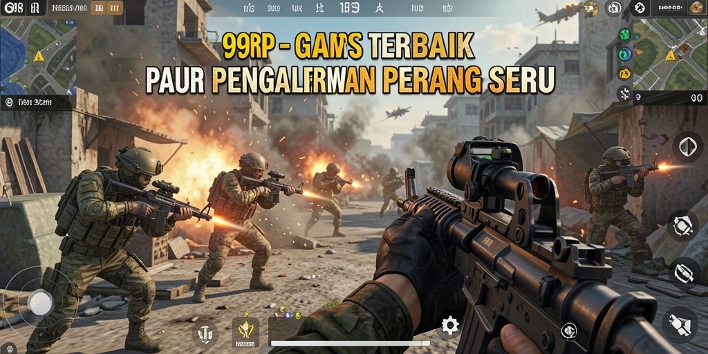 Screenshot gameplay 99RP menampilkan aksi tembak-menembak mendebarkan.
