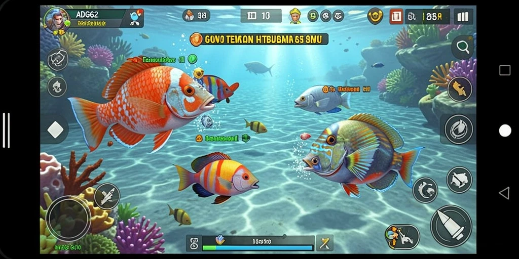 Tampilkan gameplay seru yang menembak ikan di ADG62.