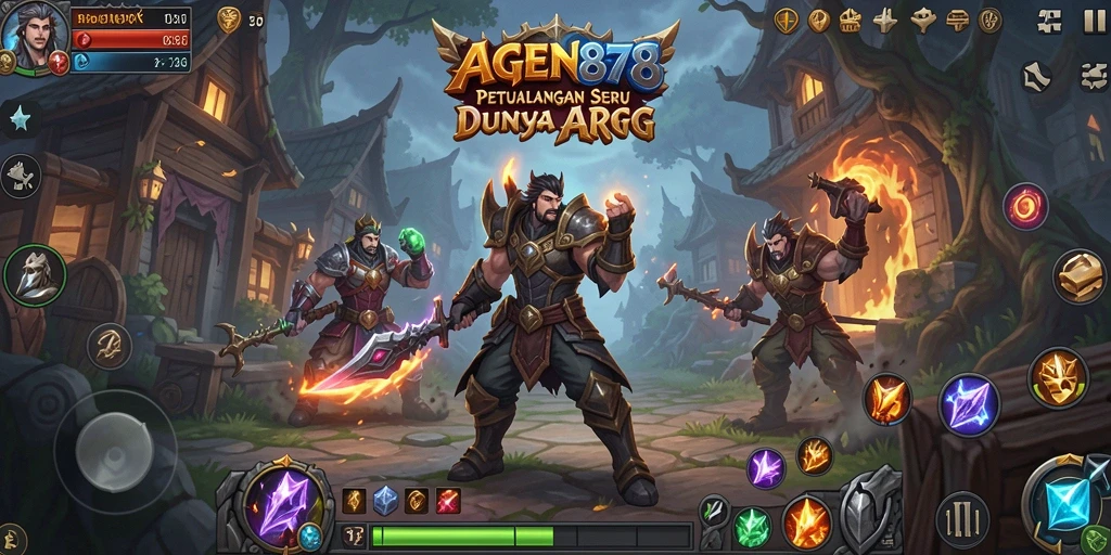 Screenshot utama menunjukkan aksi seru dalam game AGEN878 ARPG.
