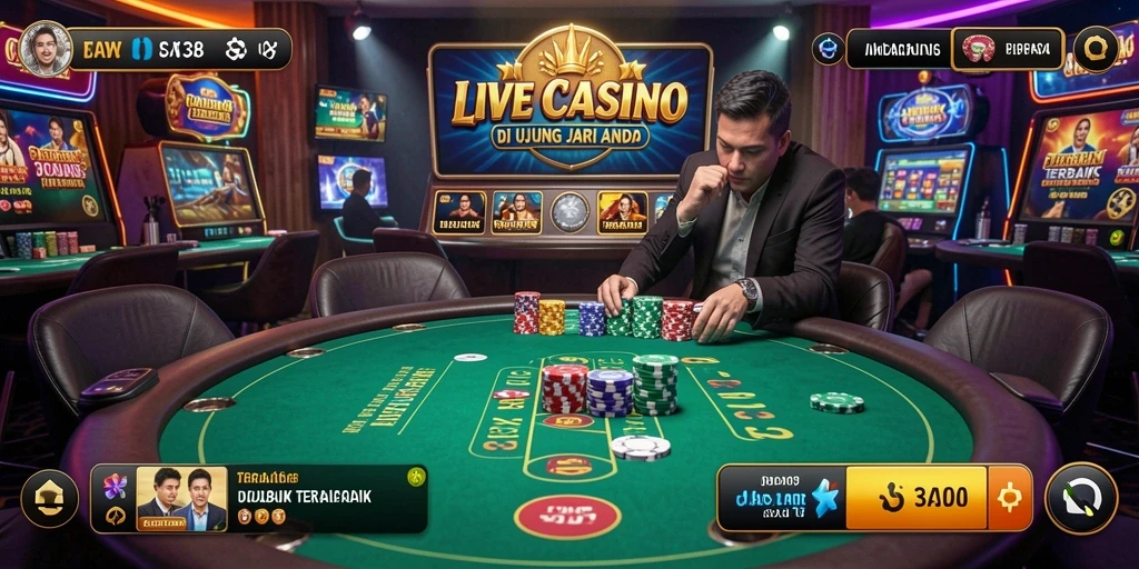 Screenshot gameplay Live Casino yang menampilkan momen seru di CADAS138.