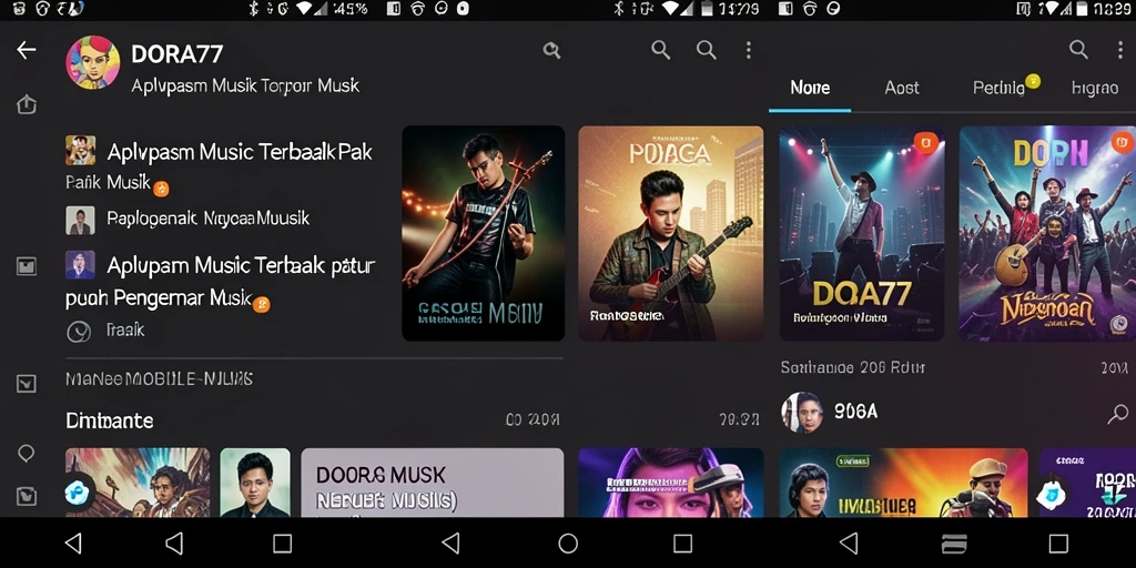Tampilan menarik dari gameplay DORA77 saat menikmati musik.