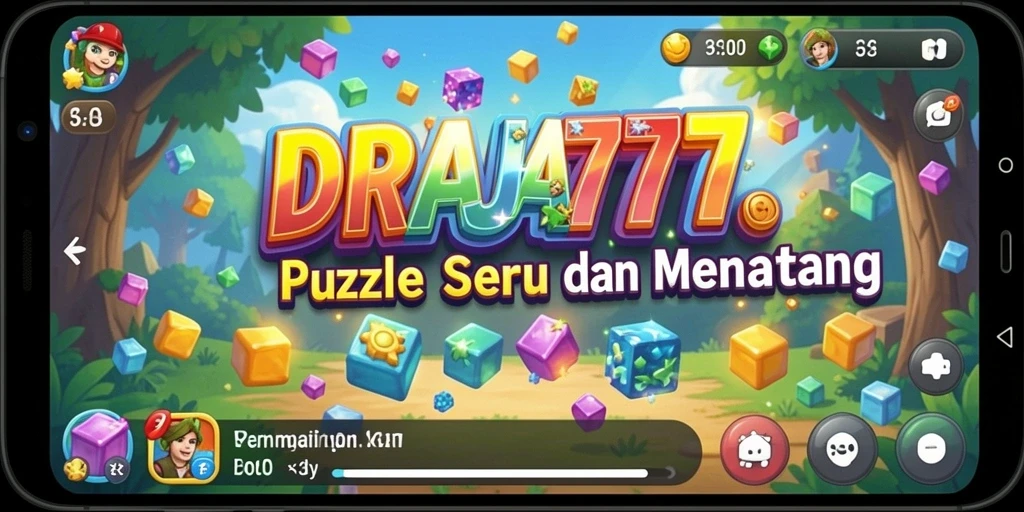 Gameplay DRAJA777 dengan tampilan puzzle yang menarik