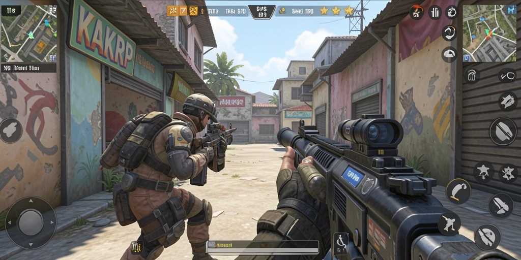 Tangkapan layar menunjukkan aksi seru dalam gameplay TPS KAKRP.