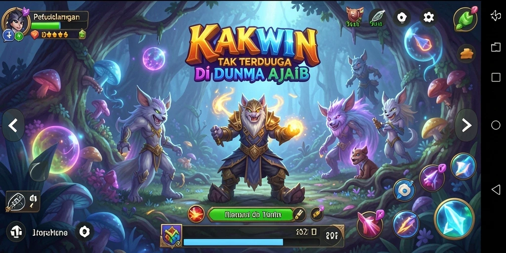 Tampilan gameplay KAKWIN dengan petualangan seru dan tantangan menarik.