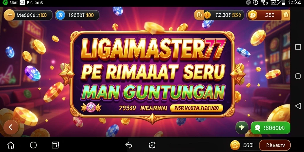 Tampilan menarik dari gameplay LIGAMASTER77 dengan berbagai tema slot.