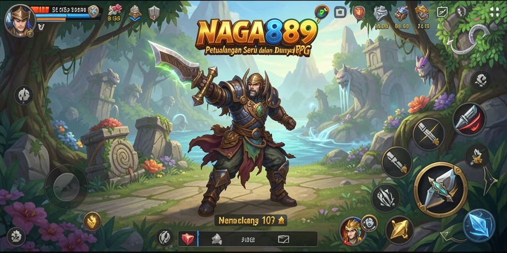 Screenshot gameplay NAGA889 menampilkan pertempuran seru dan karakter yang dinamis.
