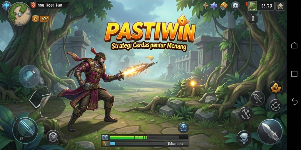 Screenshot gameplay PASTIWIN menampilkan pertempuran strategi mendebarkan.
