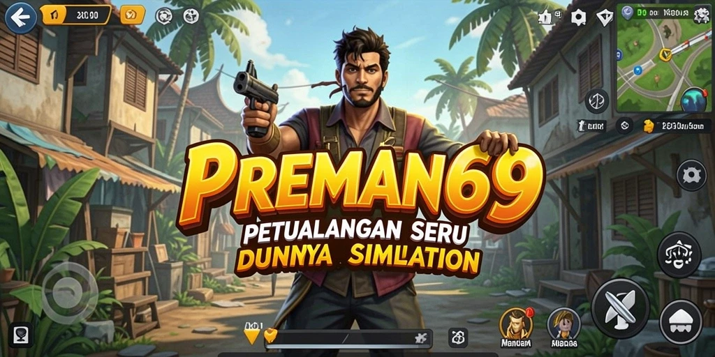 Screenshot dari gameplay PREMAN69 yang menunjukkan aksi seru dalam simulasi.