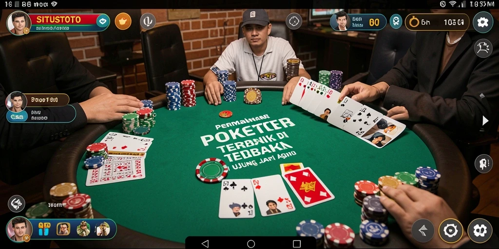 Tampilan gameplay SITUSTOTO yang mengesankan saat bermain poker.