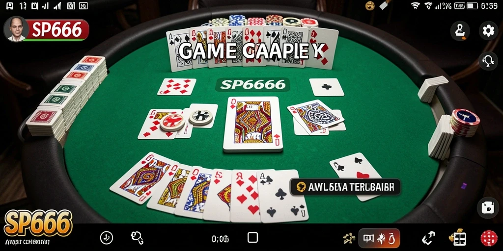 Tampilan gameplay seru Gaple dalam SP666 yang mengasyikkan.